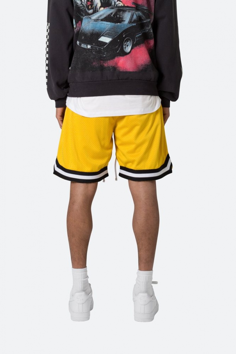 Short Mnml Basic Basketball Shorts Jaune Homme | VTC-0309063