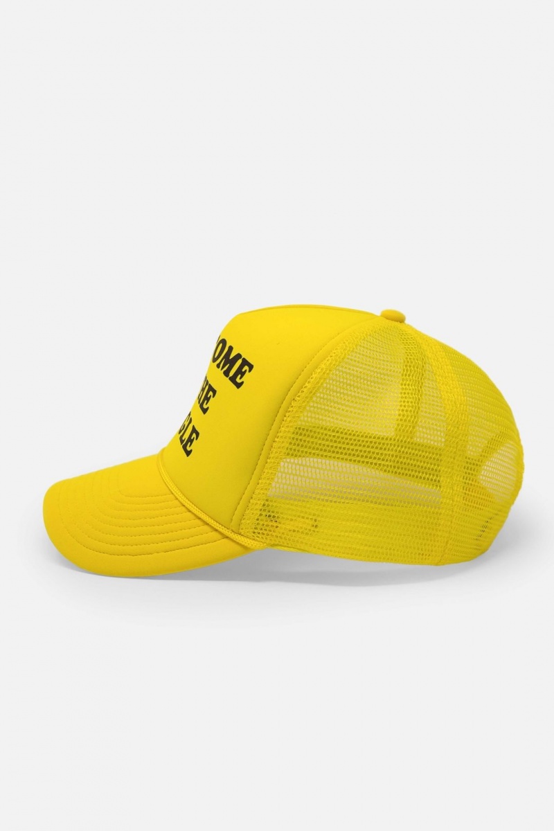 Chapeaux Mnml Jungle Trucker Cap Jaune Homme | VAQ-3019516