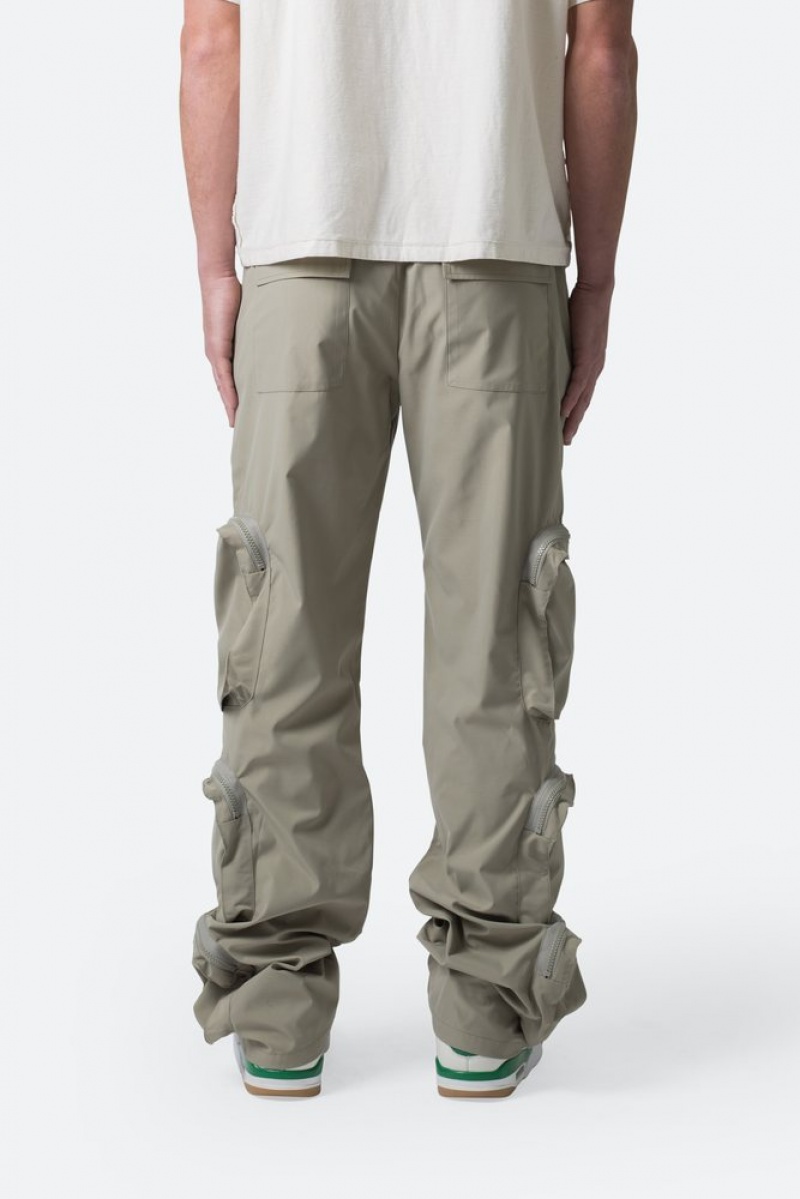 Cargos Mnml Multi Pocket Drawcord Pants Vert Olive  | BQV-7079562