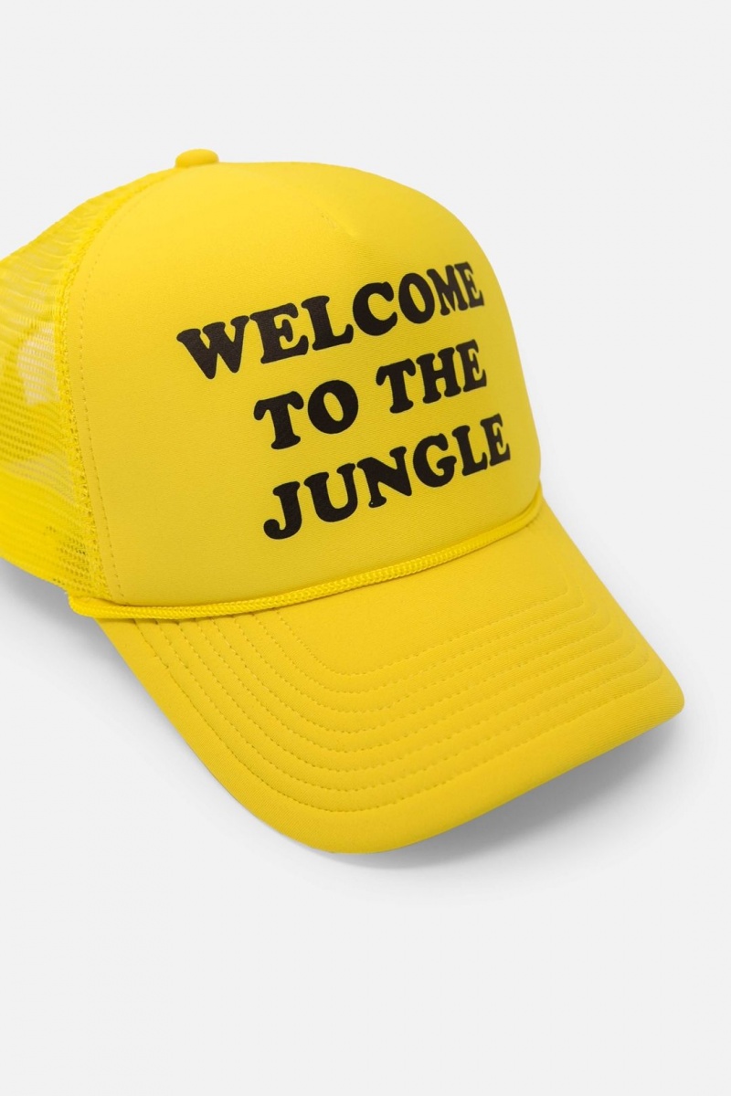 Chapeaux Mnml Jungle Trucker Cap Jaune Homme | VAQ-3019516