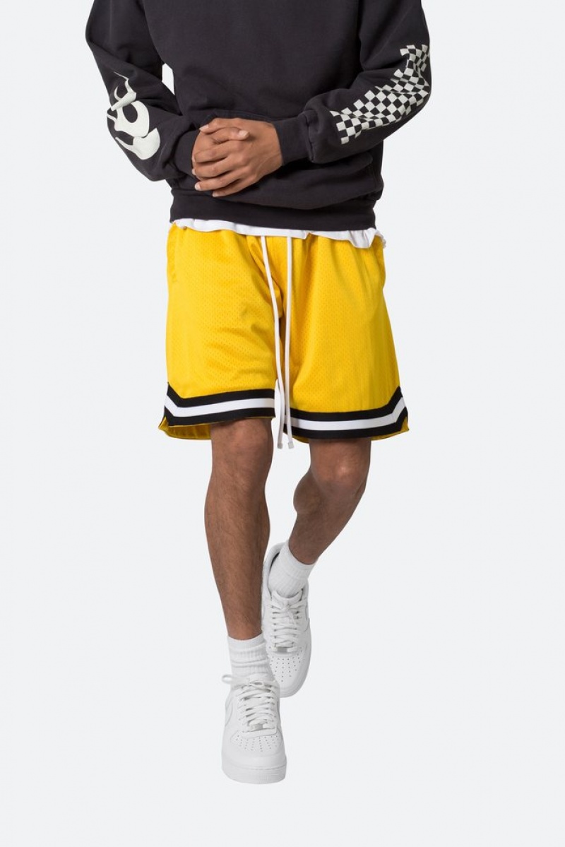 Short Mnml Basic Basketball Shorts Jaune Homme | VTC-0309063