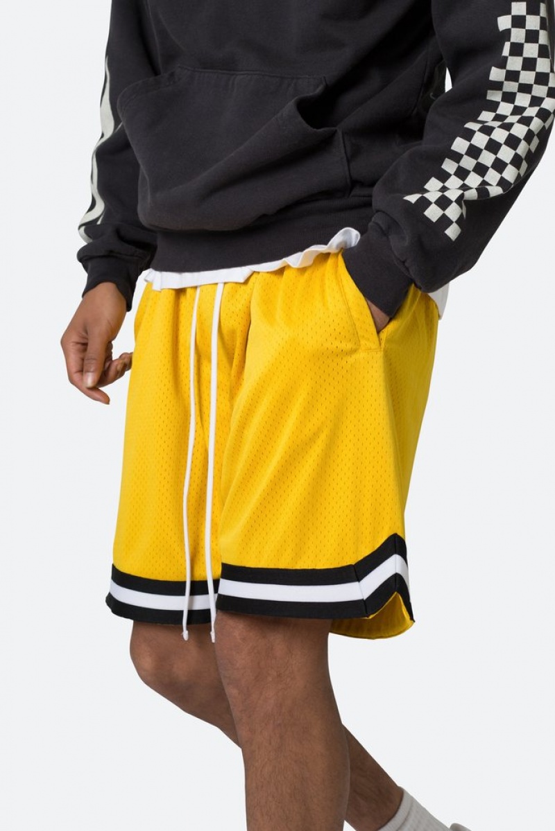 Short Mnml Basic Basketball Shorts Jaune Homme | VTC-0309063