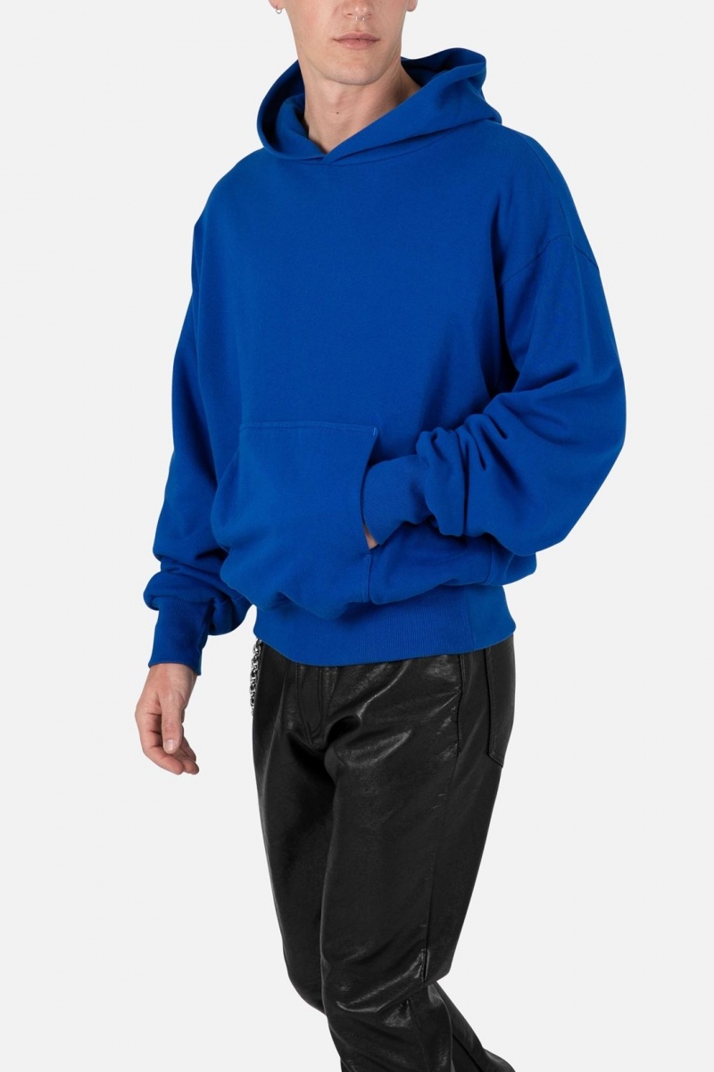 Sweats Mnml Double Layer Hoodie Bleu Homme | MOF-7648672