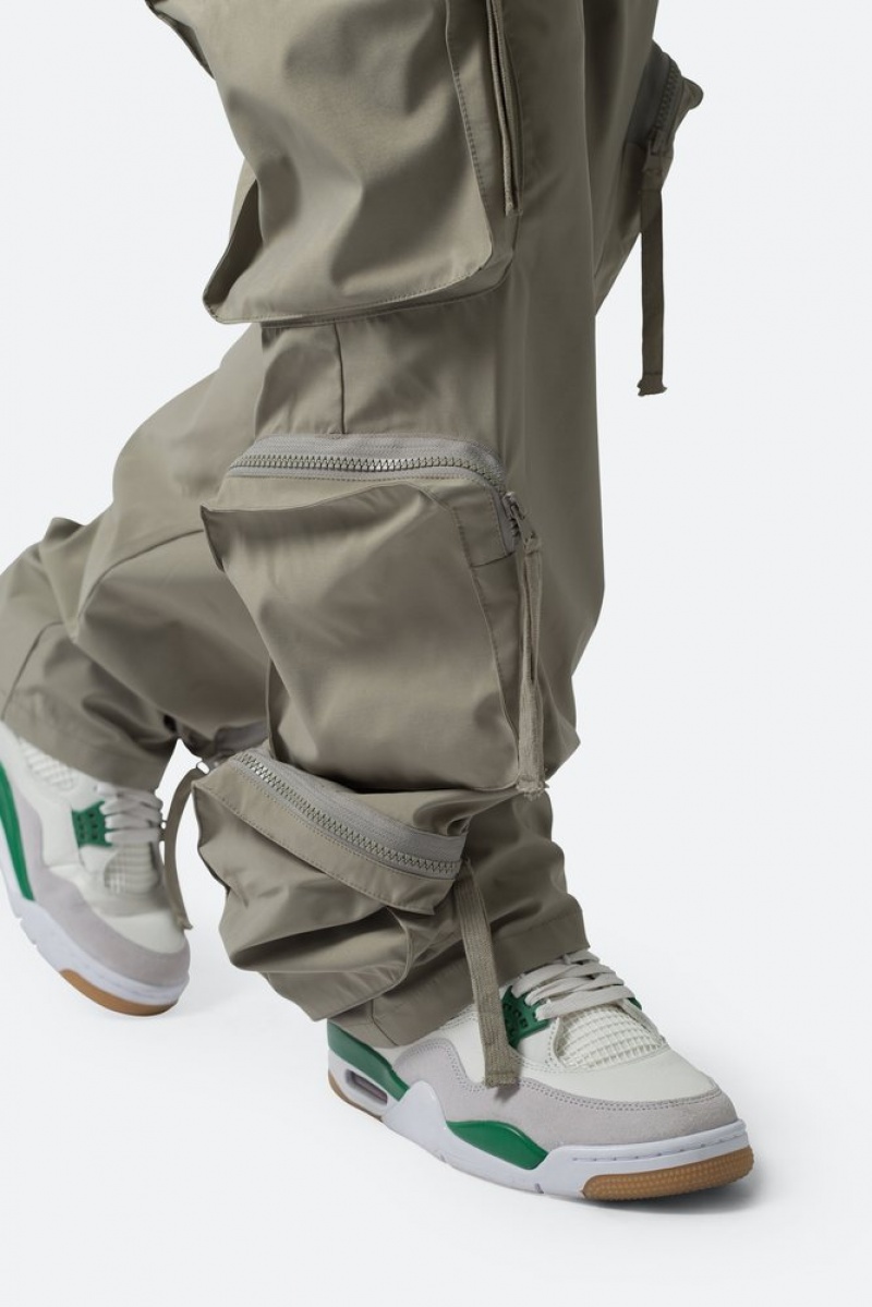 Cargos Mnml Multi Pocket Drawcord Pants Vert Olive  | BQV-7079562