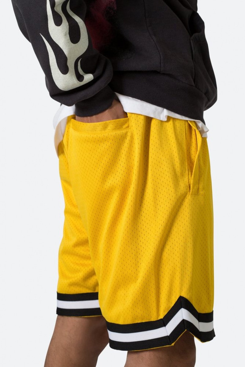 Short Mnml Basic Basketball Shorts Jaune Homme | VTC-0309063