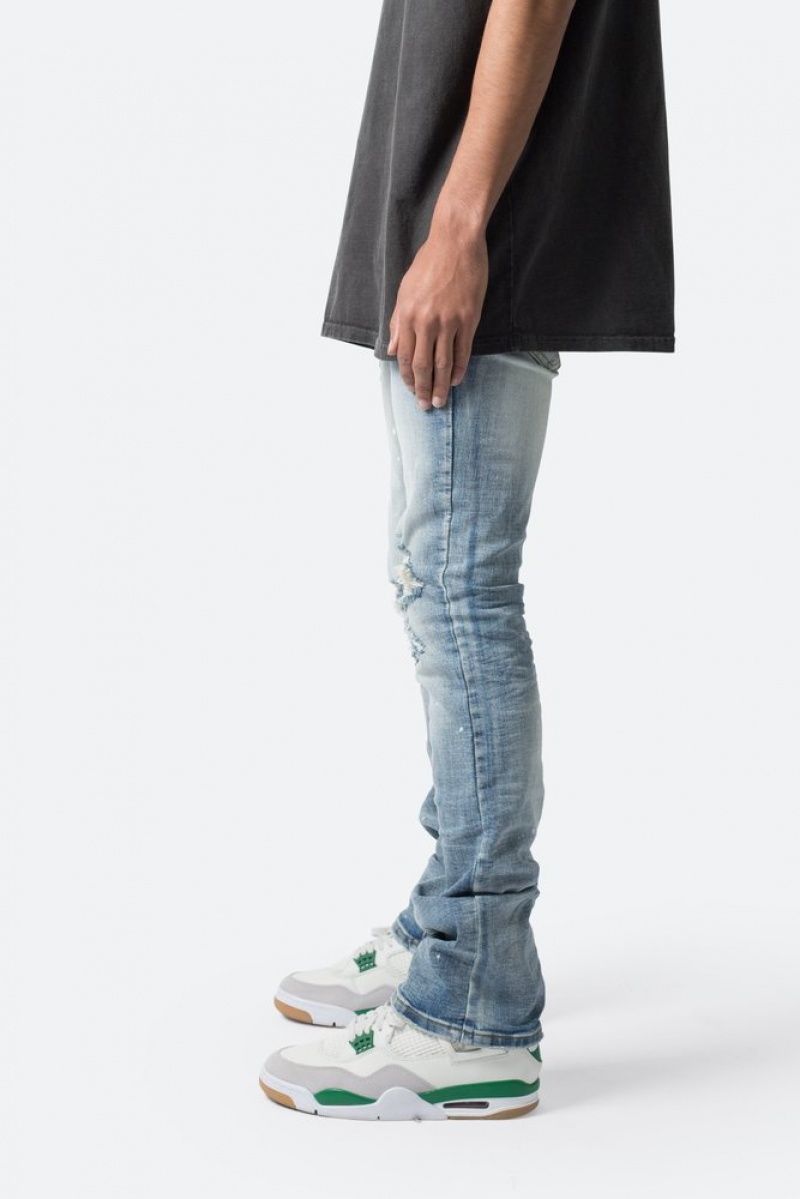 Skinny Denim Mnml X598 Mince Stacked Denim Bleu  | GQD-9082716