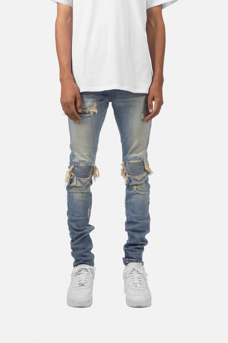 Skinny Denim Mnml X162 Mince Denim Bleu Homme | MMM-3417856