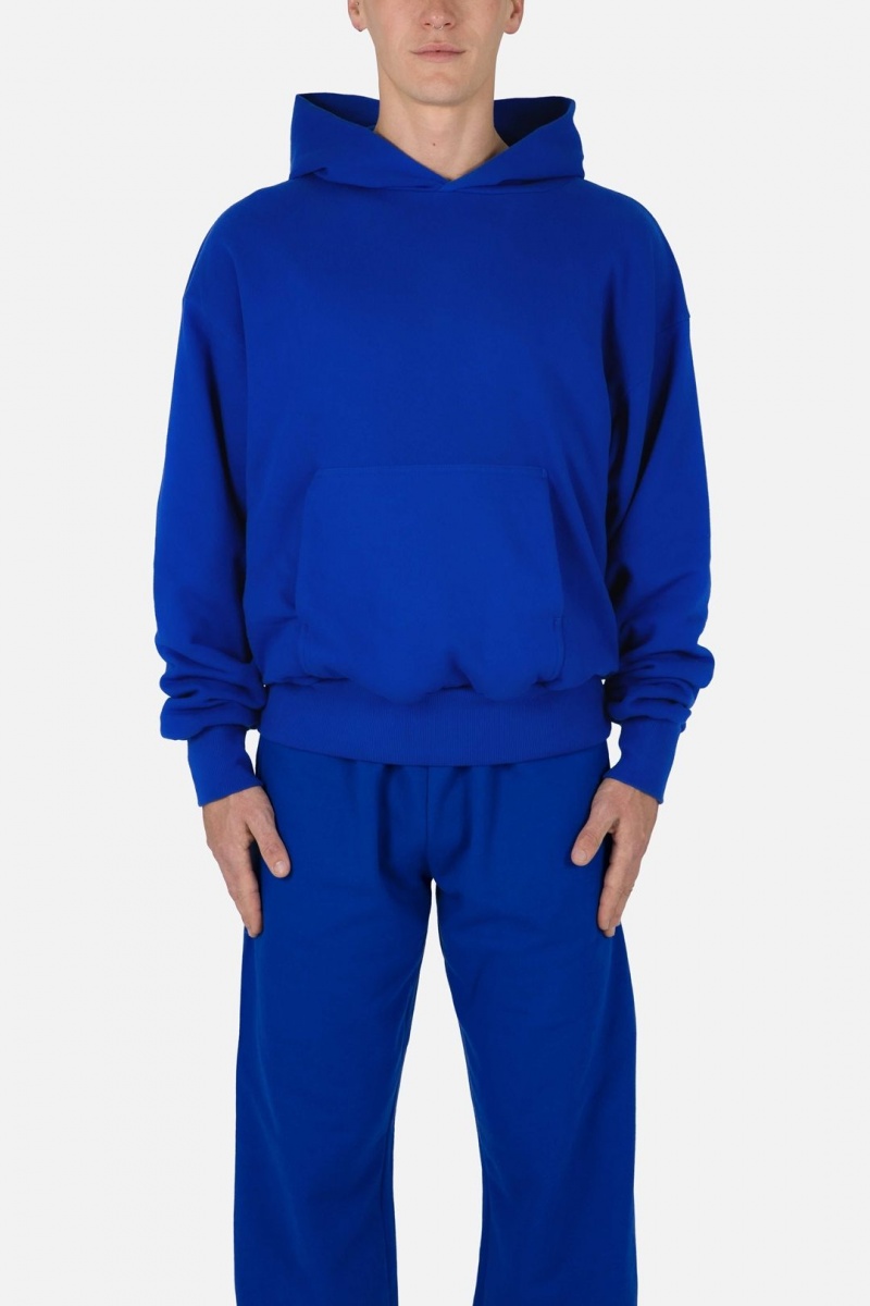 Sweats Mnml Double Layer Hoodie Bleu Homme | MOF-7648672