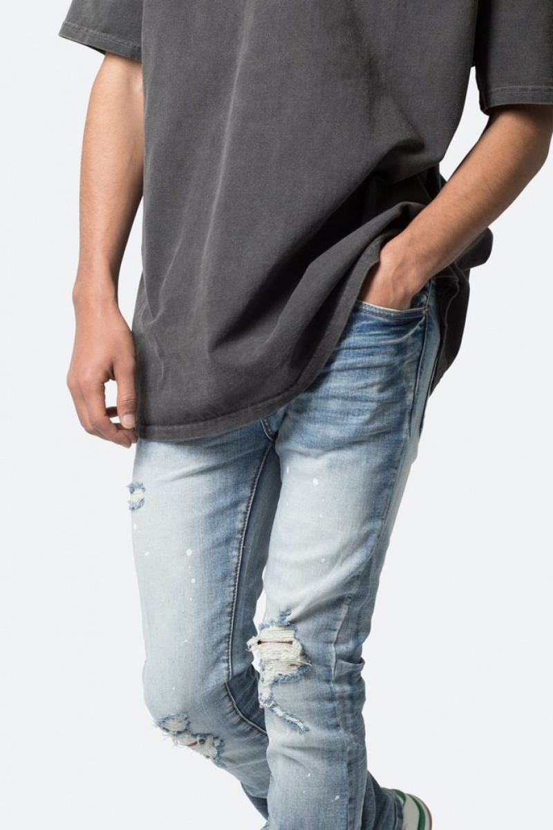 Skinny Denim Mnml X598 Mince Stacked Denim Bleu  | GQD-9082716