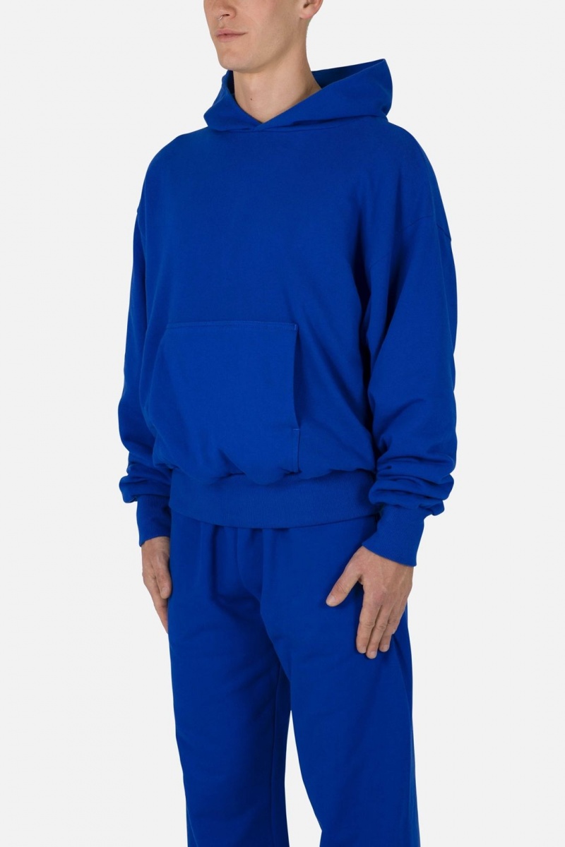 Sweats Mnml Double Layer Hoodie Bleu Homme | MOF-7648672