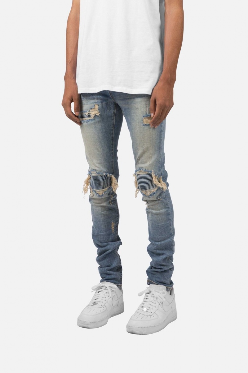 Skinny Denim Mnml X162 Mince Denim Bleu Homme | MMM-3417856