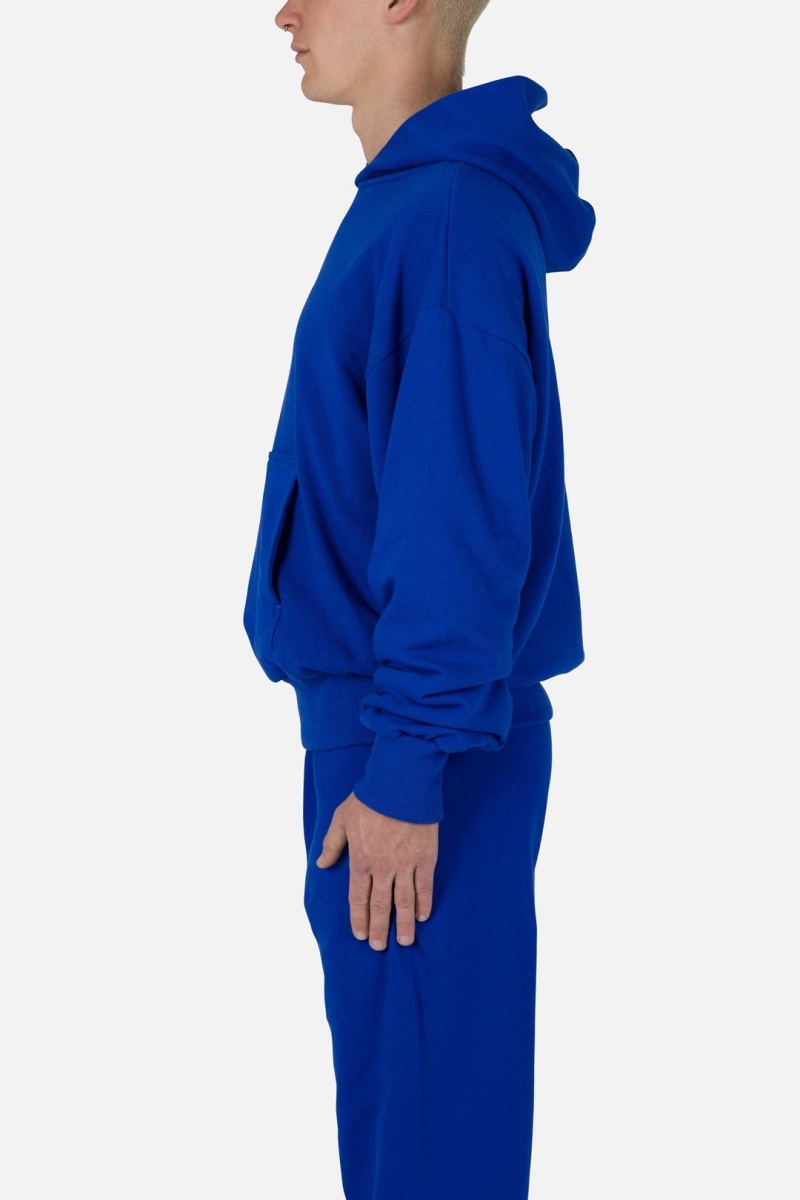 Sweats Mnml Double Layer Hoodie Bleu Homme | MOF-7648672