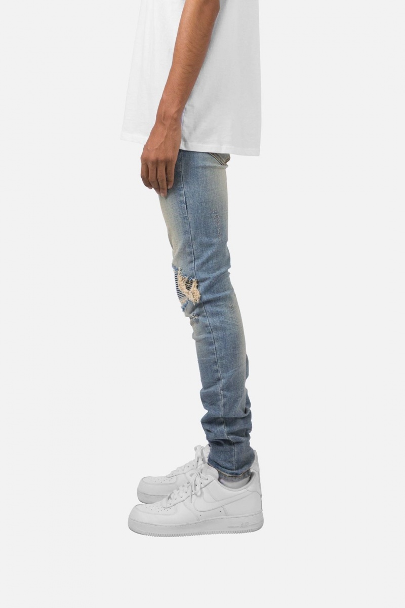 Skinny Denim Mnml X162 Mince Denim Bleu Homme | MMM-3417856