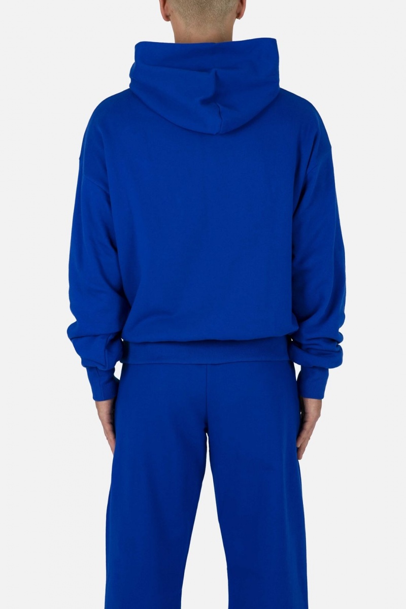 Sweats Mnml Double Layer Hoodie Bleu Homme | MOF-7648672