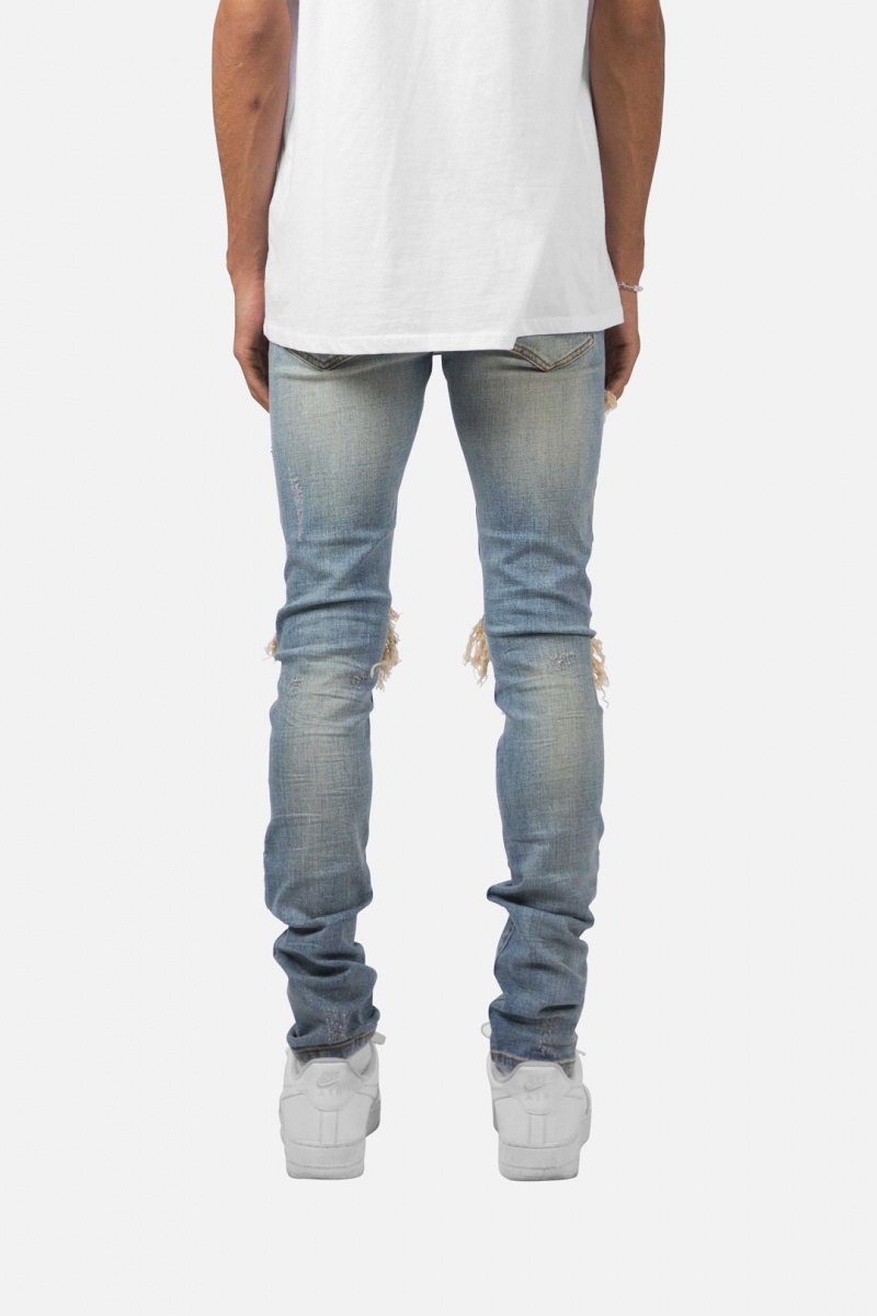 Skinny Denim Mnml X162 Mince Denim Bleu Homme | MMM-3417856