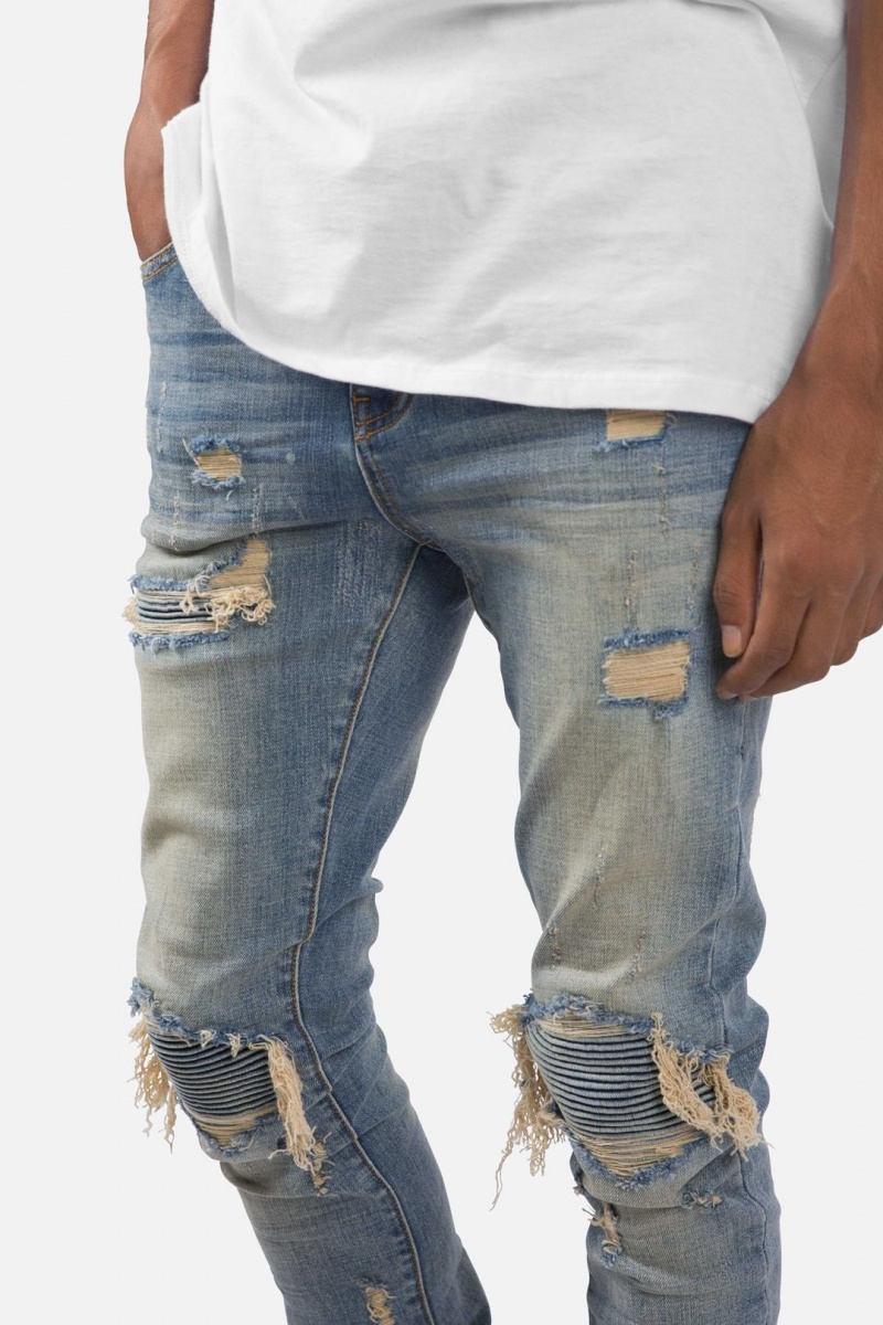 Skinny Denim Mnml X162 Mince Denim Bleu Homme | MMM-3417856