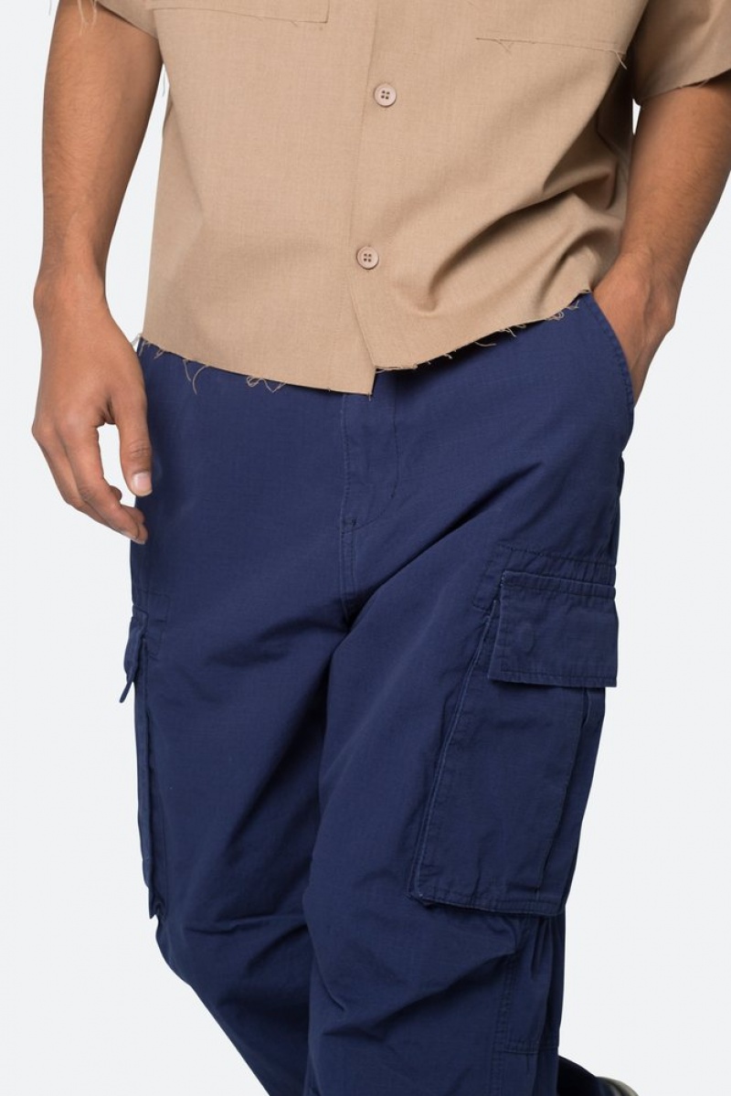 Cargos Mnml Ultra Baggy Vintage Cargo Pants Bleu Marine  | JHY-0815693