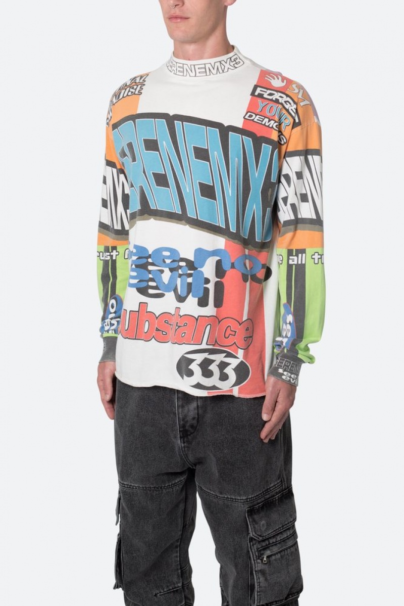 L/S Tees Mnml Mock Neck Motocross L/S Tee Multi  | FRT-3727567