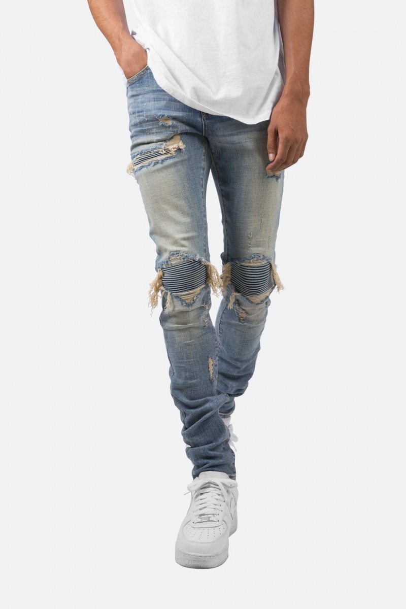 Skinny Denim Mnml X162 Mince Denim Bleu Homme | MMM-3417856