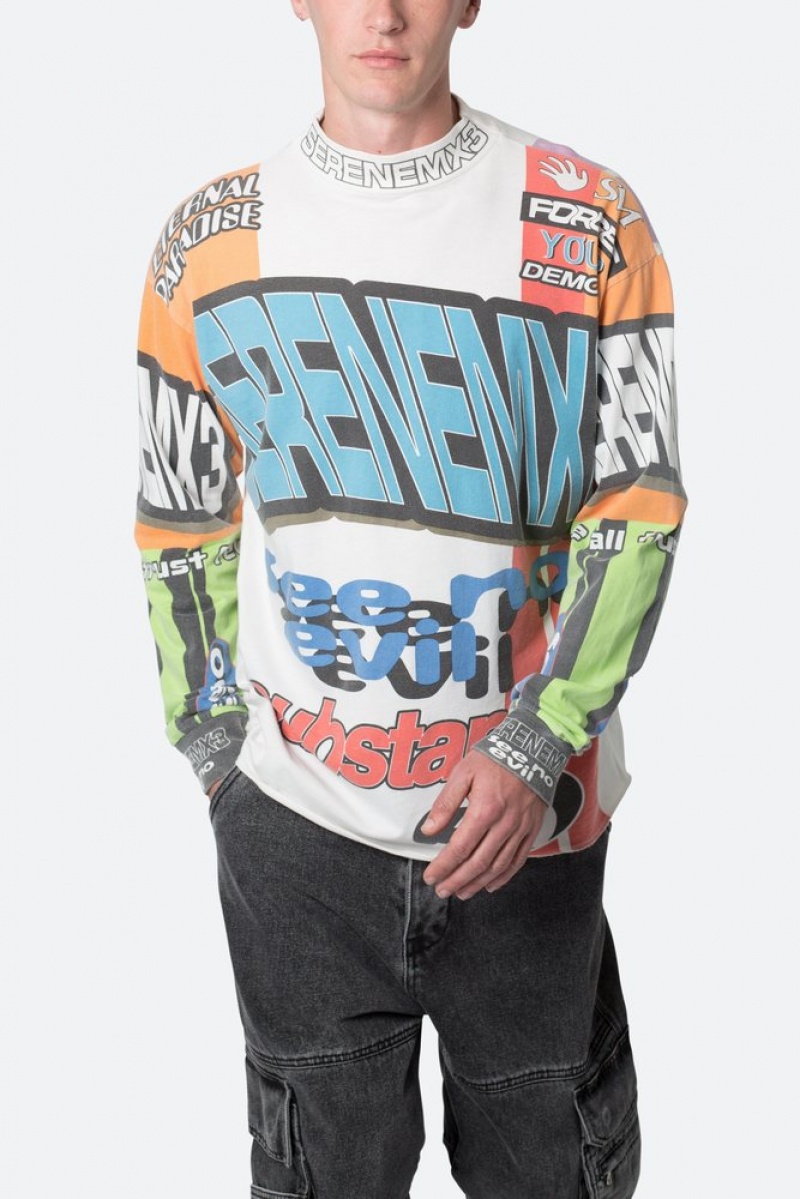 L/S Tees Mnml Mock Neck Motocross L/S Tee Multi  | FRT-3727567