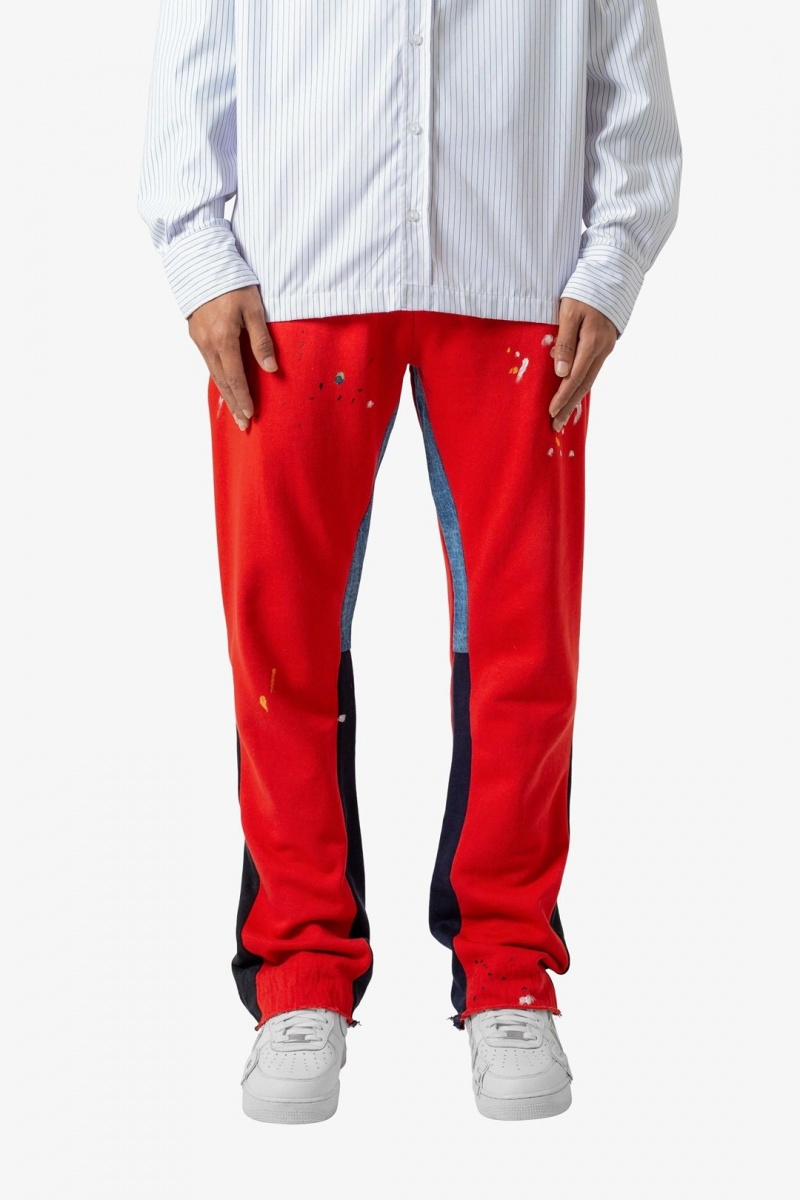 Pantalon Survêtement Mnml Contrast Bootcut Sweatpants Rouge  | DMM-6540954