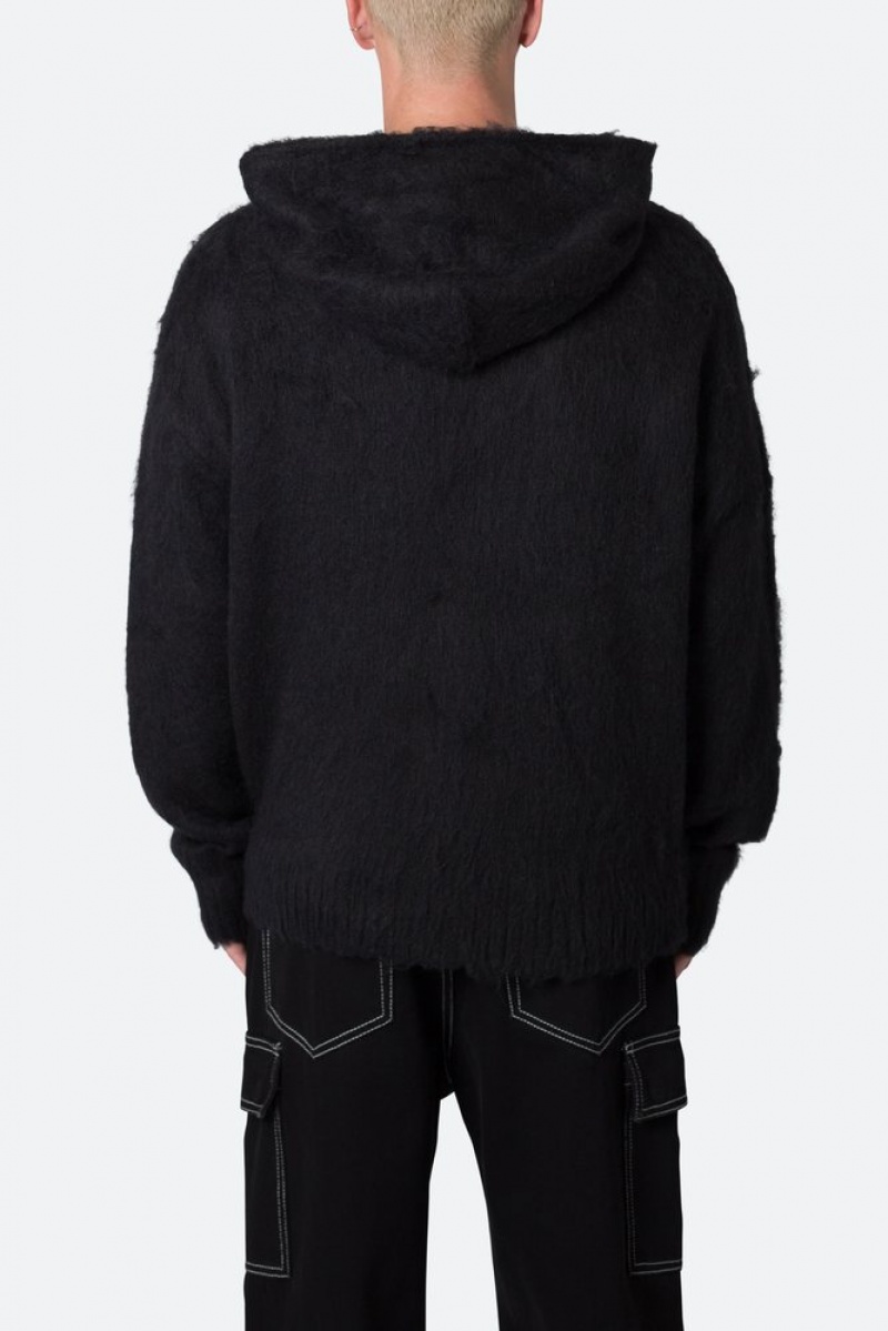 Hoodies Mnml Mohair Hoodie Noir  | JVW-4916874