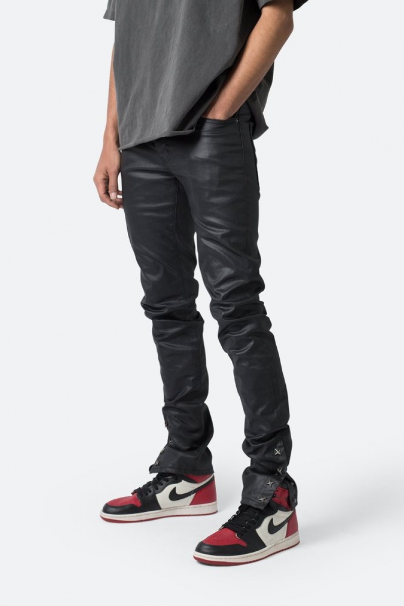 Straight Denim Mnml M588 Snap Slim Denim Noir  | BRQ-2724400