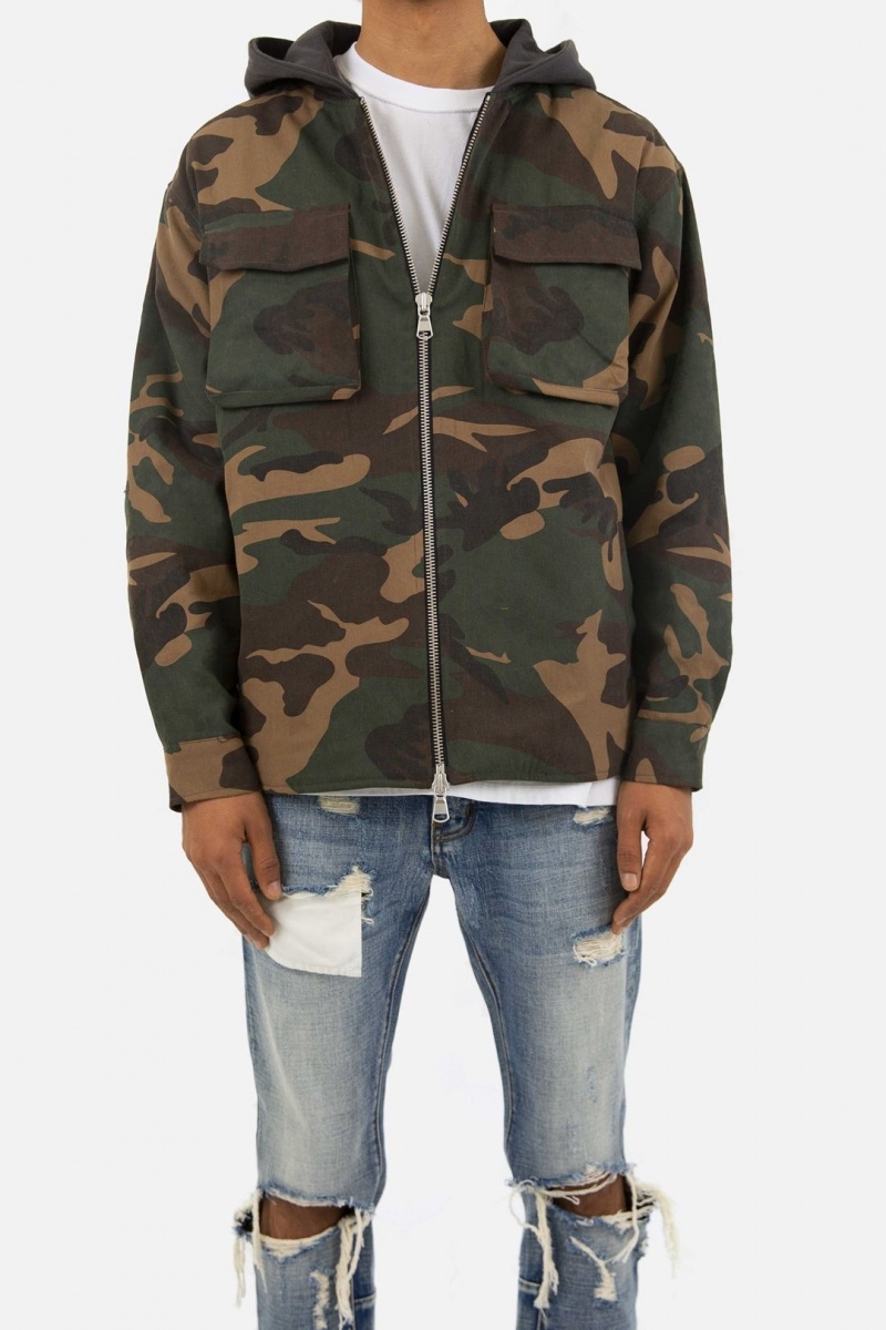 Vestes Mnml Camo Encapuchonné Zip Up Camouflage Homme | NHB-3175353