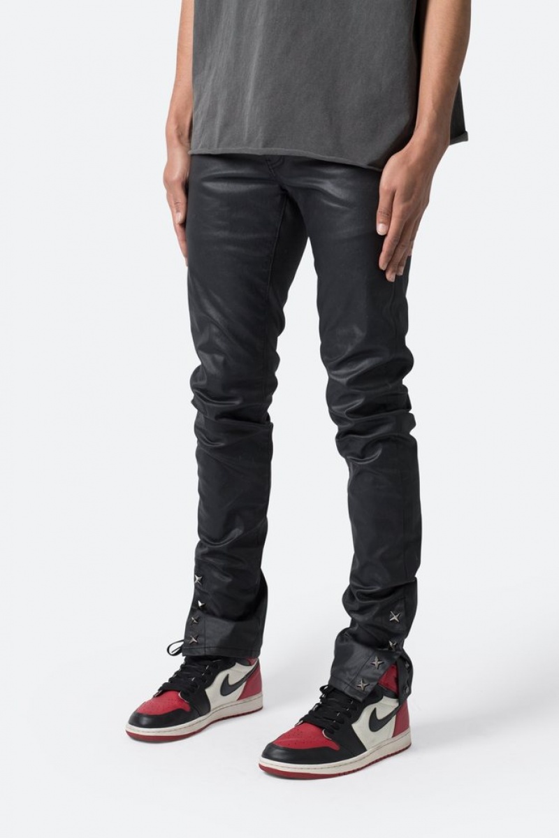 Straight Denim Mnml M588 Snap Slim Denim Noir  | BRQ-2724400