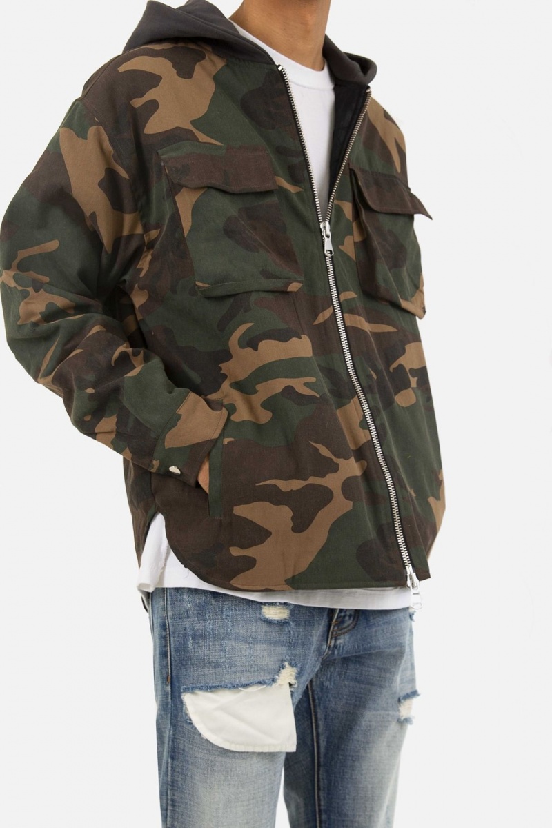 Vestes Mnml Camo Encapuchonné Zip Up Camouflage Homme | NHB-3175353