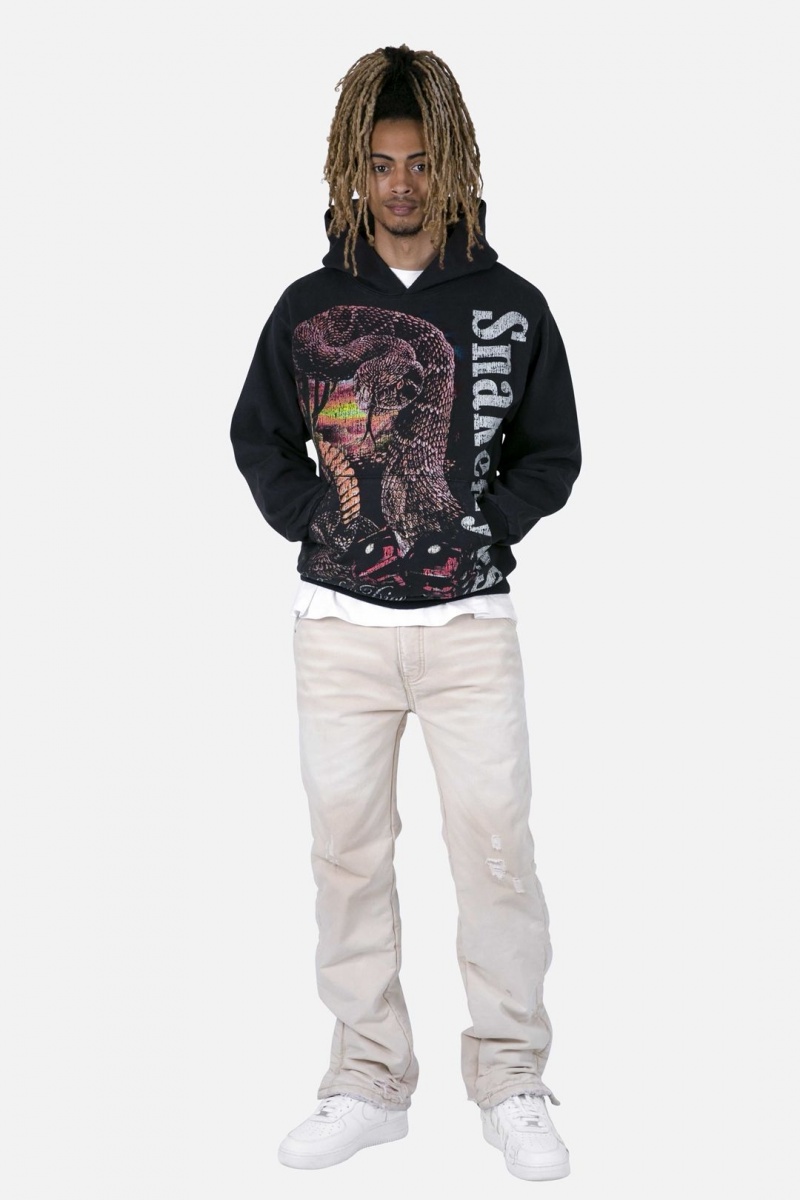 Sweat a Capuche Mnml Snake Eyes Hoodie Noir  | NAF-1417219