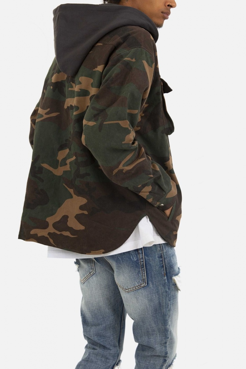 Vestes Mnml Camo Encapuchonné Zip Up Camouflage Homme | NHB-3175353