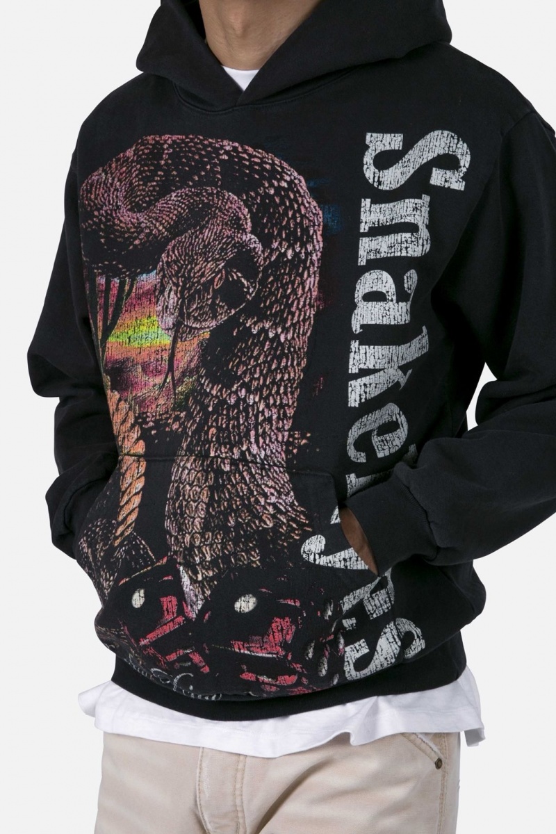 Sweat a Capuche Mnml Snake Eyes Hoodie Noir  | NAF-1417219