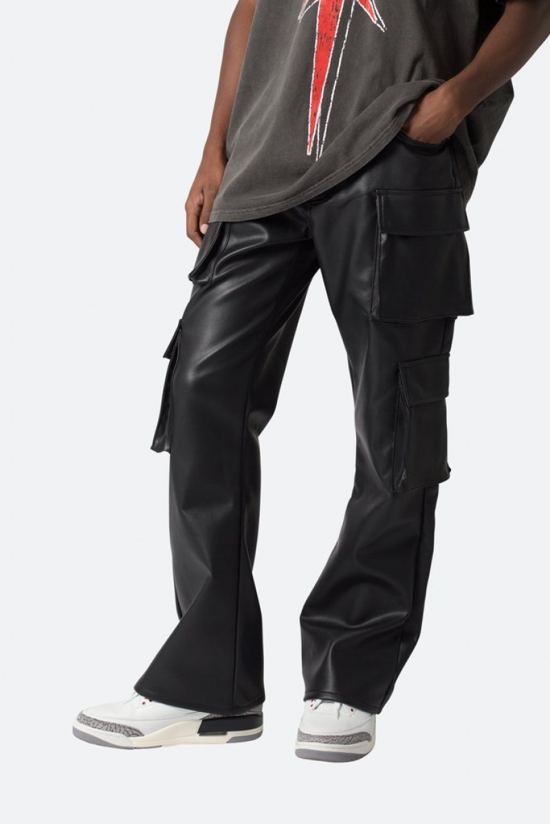 Cargos Mnml Cuir Double Snap Cargo Pants Noir  | QZG-7013021