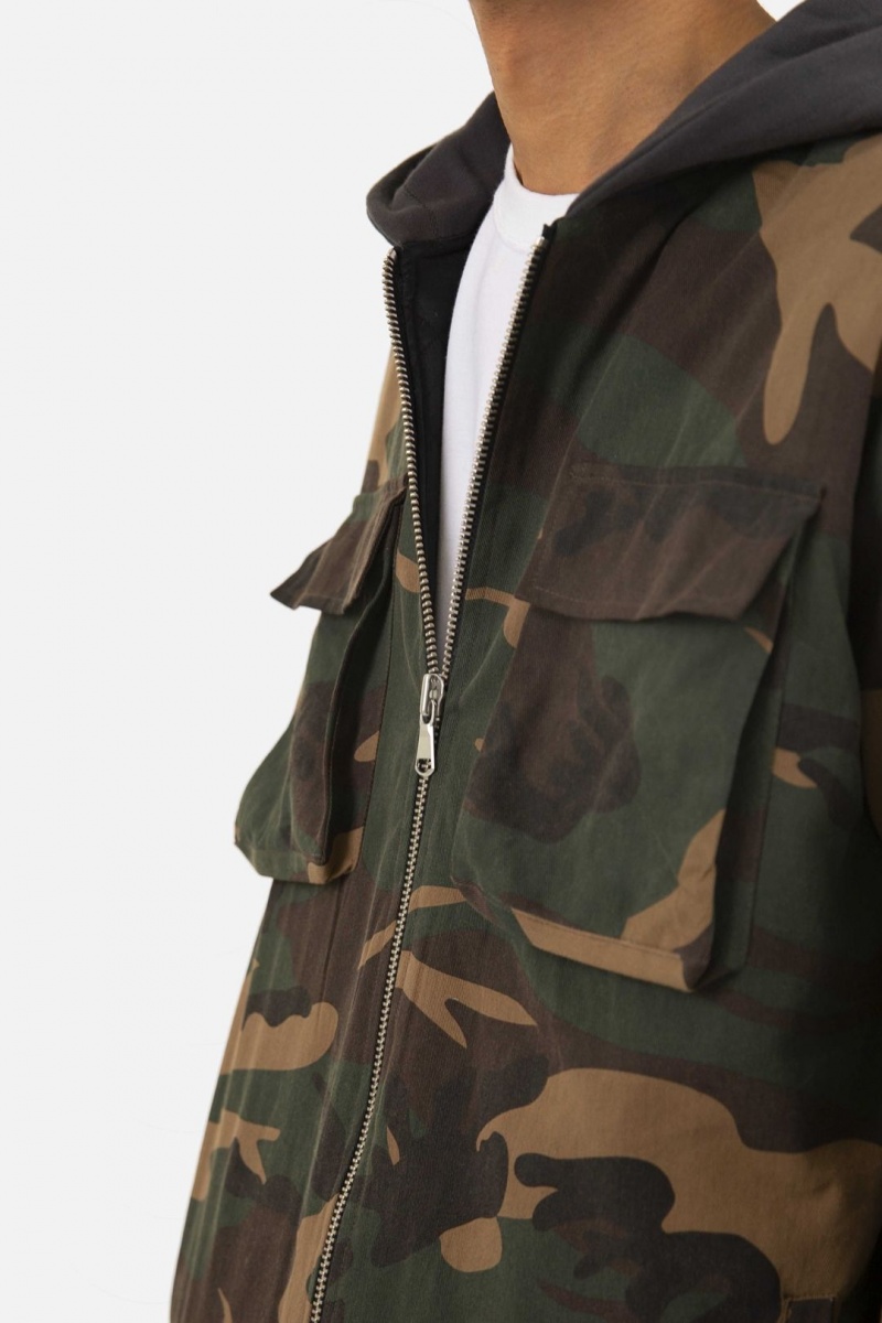 Vestes Mnml Camo Encapuchonné Zip Up Camouflage Homme | NHB-3175353