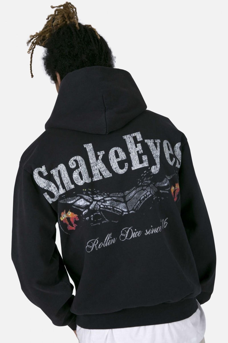 Sweat a Capuche Mnml Snake Eyes Hoodie Noir  | NAF-1417219