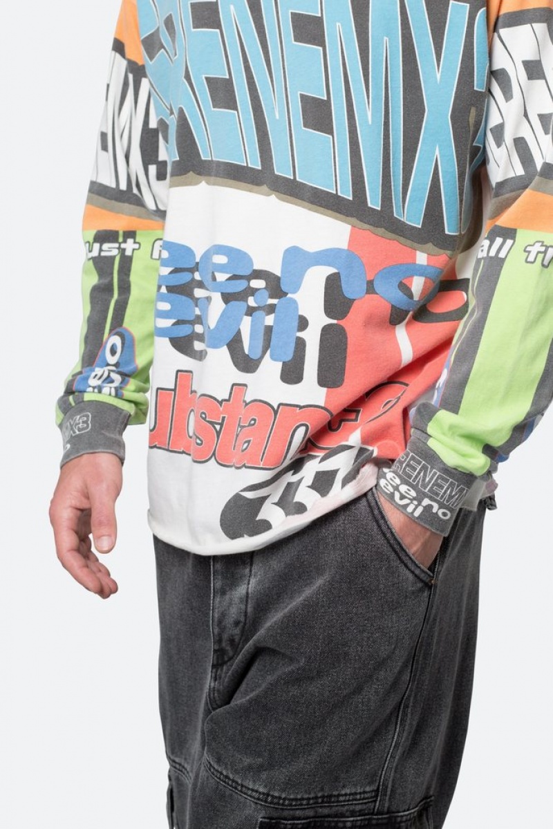 L/S Tees Mnml Mock Neck Motocross L/S Tee Multi  | FRT-3727567