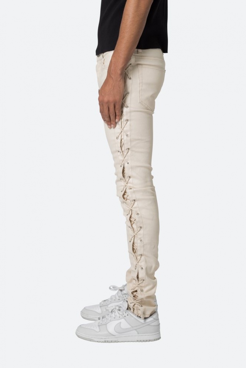 Skinny Denim Mnml X566 Mince Cuir Dentelle Blanche  | PET-6047204