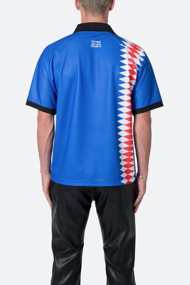 Chemises Mnml Backgammon Jersey Bleu  | SJU-0421448