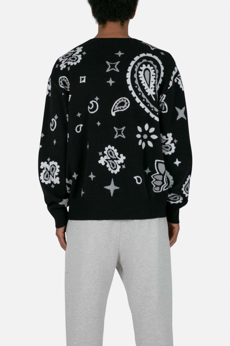 Sweats Mnml Paisley Knit Pull Noir  | VKC-7835927