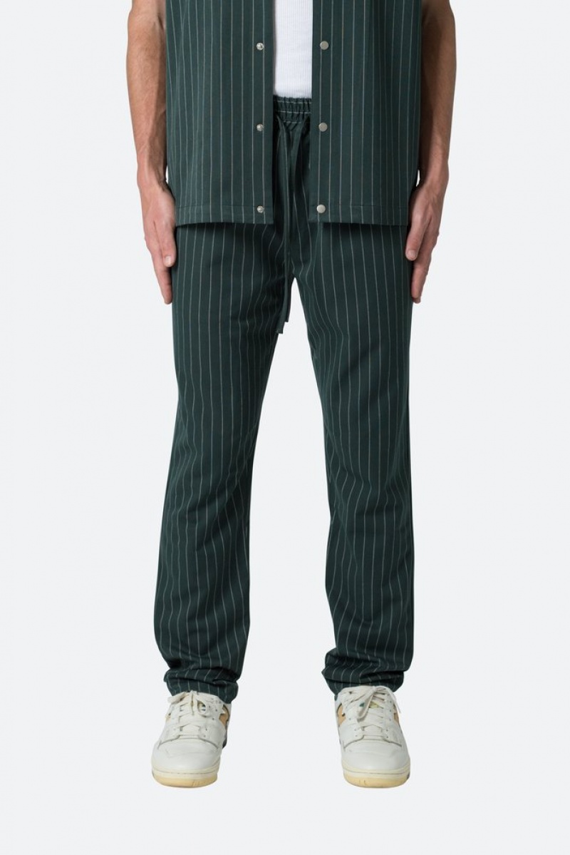 Pants & Chinos Mnml Pinstripe Drawcord Pants Vert  | QHY-4840380