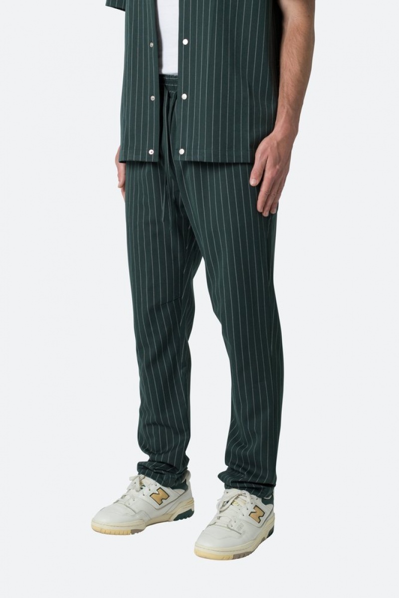 Pants & Chinos Mnml Pinstripe Drawcord Pants Vert  | QHY-4840380