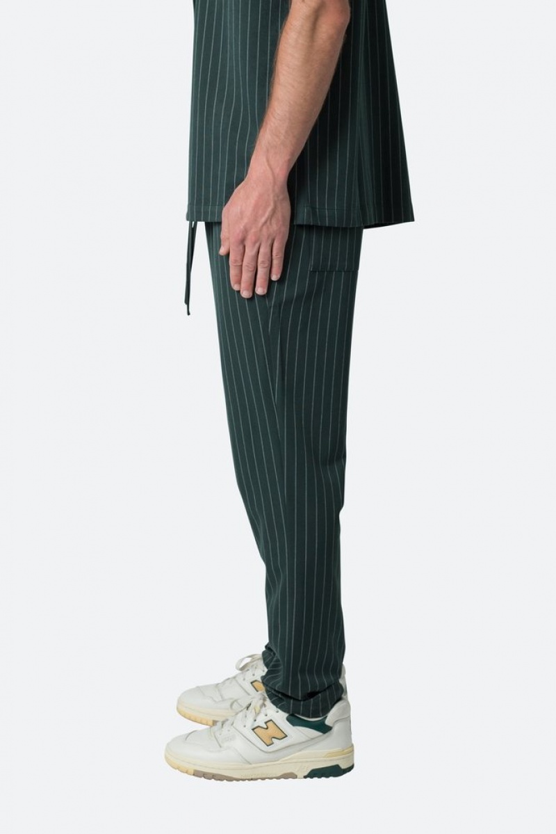 Pants & Chinos Mnml Pinstripe Drawcord Pants Vert  | QHY-4840380