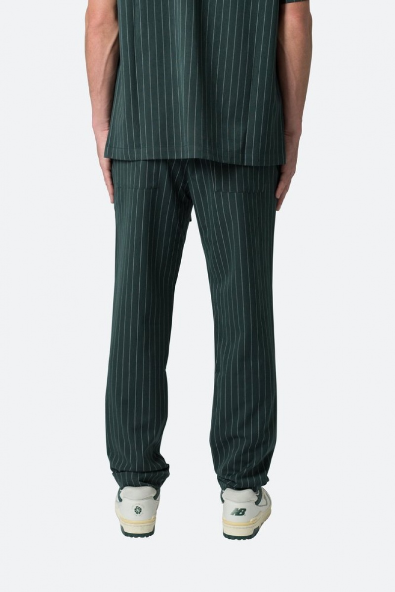 Pants & Chinos Mnml Pinstripe Drawcord Pants Vert  | QHY-4840380