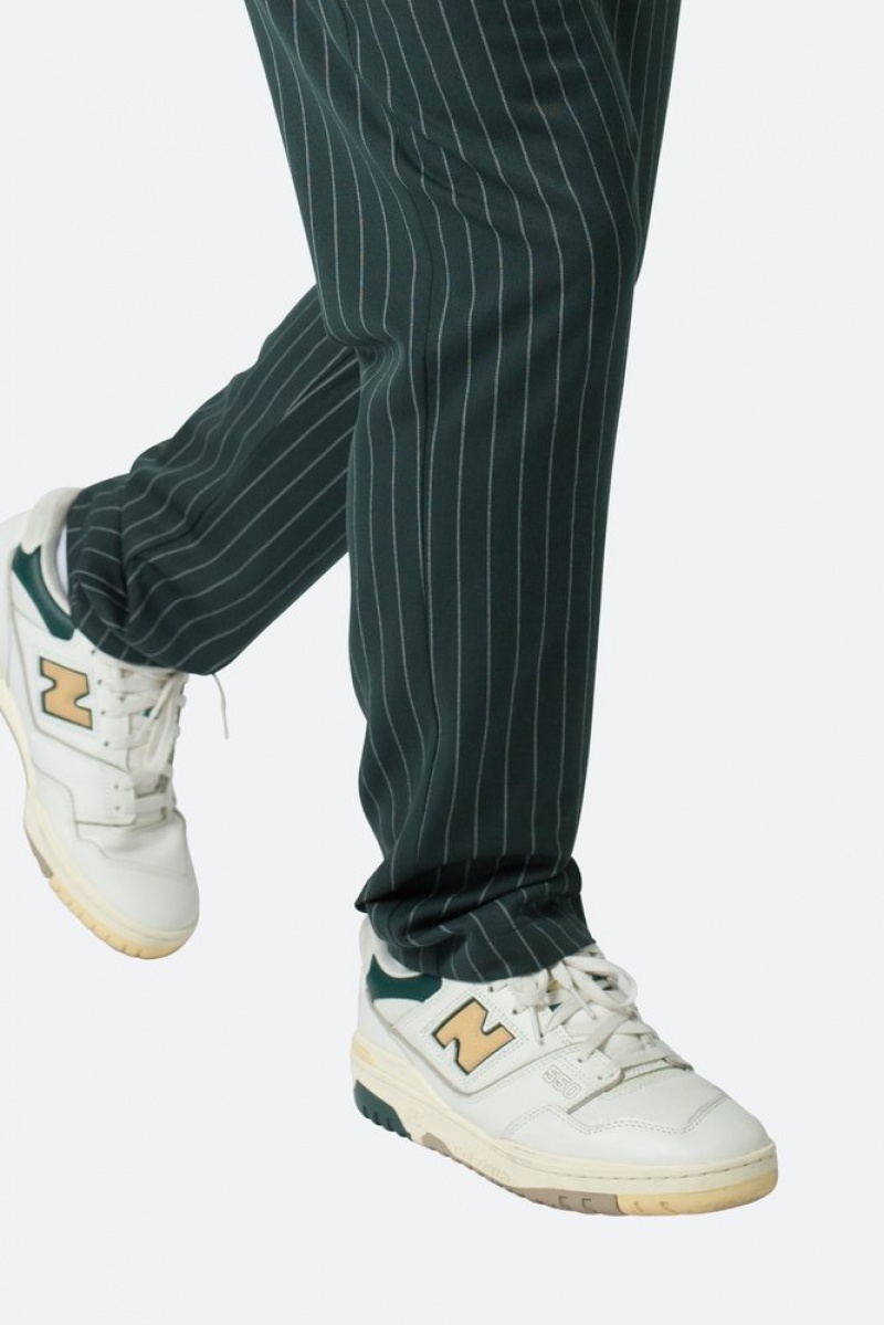 Pants & Chinos Mnml Pinstripe Drawcord Pants Vert  | QHY-4840380