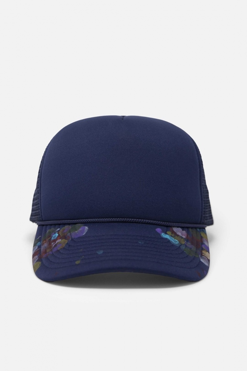 Chapeaux Mnml Painter Trucker Cap Bleu Marine Homme | CUQ-8521718