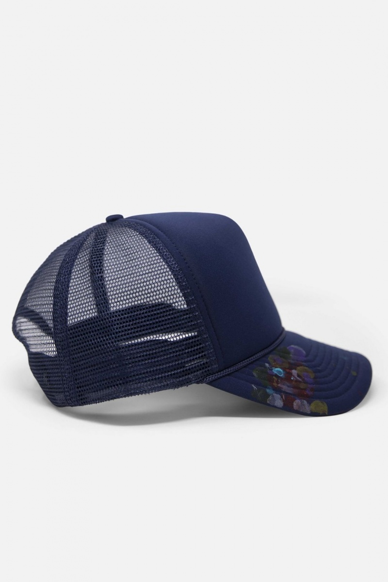 Chapeaux Mnml Painter Trucker Cap Bleu Marine Homme | CUQ-8521718