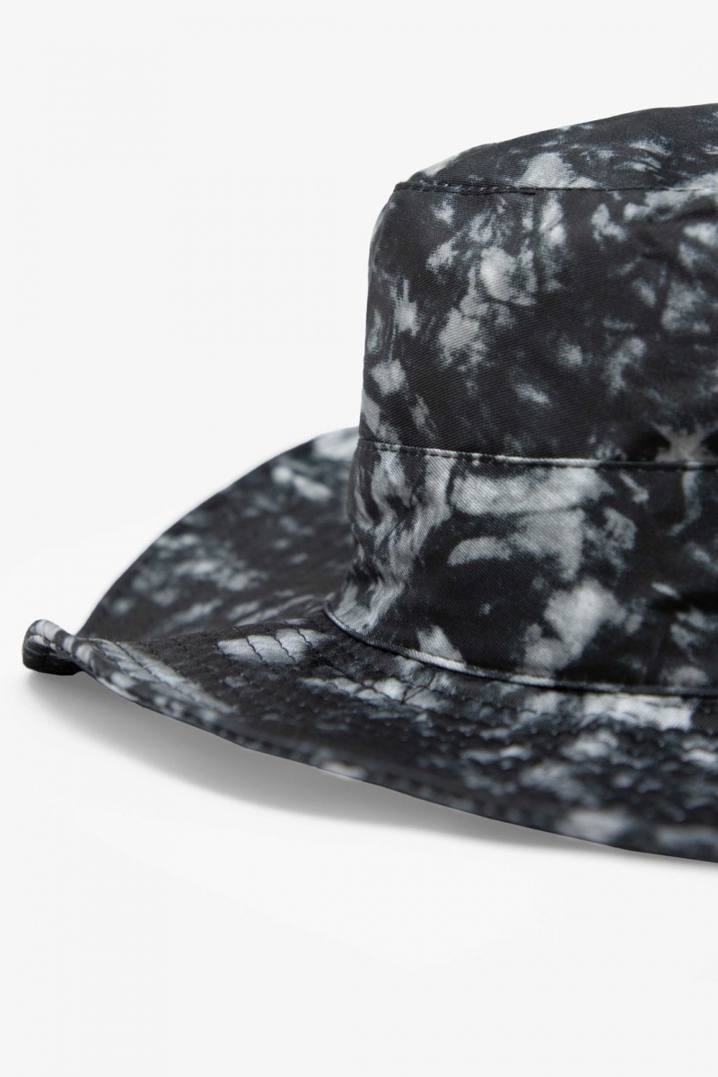 Chapeaux Mnml Tie Dye Bucket Hat Black/White  | FSL-8933658