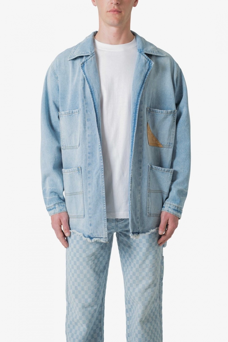 Jean Mnml Paneled Denim Jacket Bleu Clair  | SVK-4974285