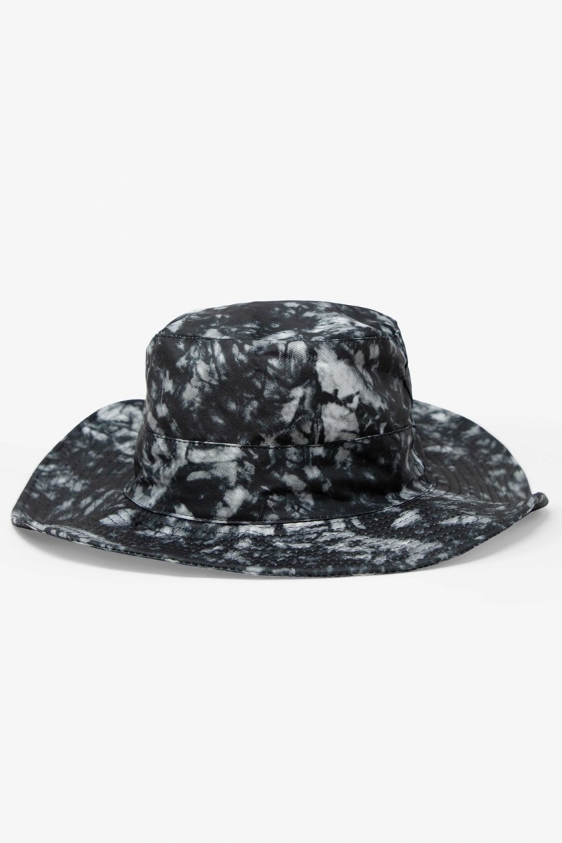 Chapeaux Mnml Tie Dye Bucket Hat Black/White  | FSL-8933658